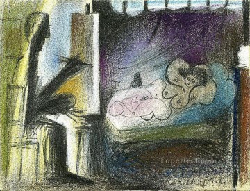 El estudio El artista y su modelo L artista et son modele I 1963 cubista Pablo Picasso Pinturas al óleo